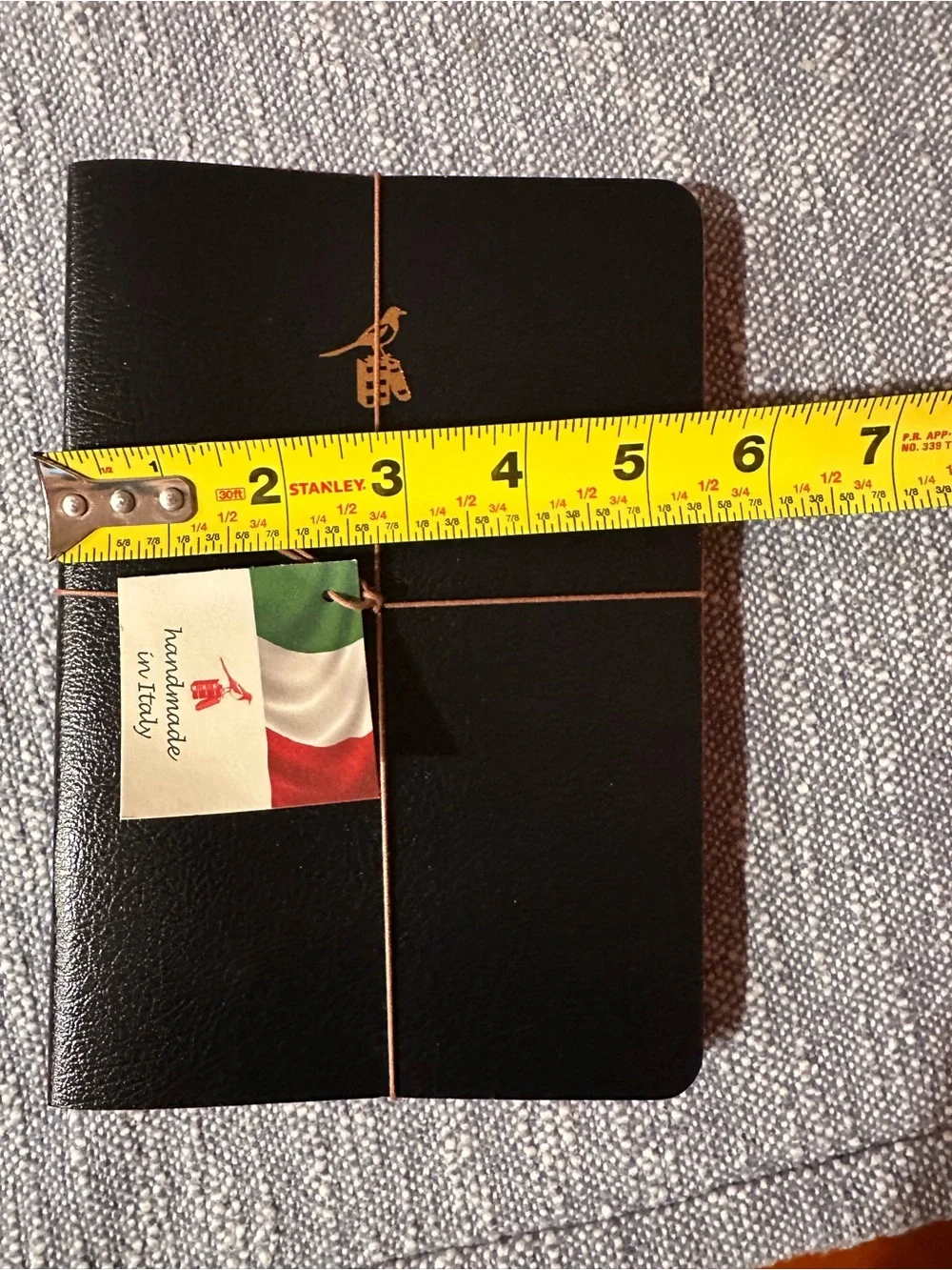 Bieffe Handmade in Italy Black set of 3 notebooks